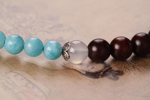 XYZT0093°乐安/平安扣印度小叶紫檀手串 商品图4