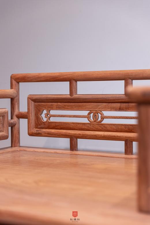 红桥红  家具严选  缅甸花梨（大果紫檀）【200 三围栏杆 小罗汉床 两件套】 商品图2