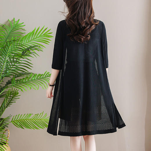 中袖开衫针织外套，中长款新款妈妈夏季冰丝上衣外搭披肩CC-101-32303 商品图8