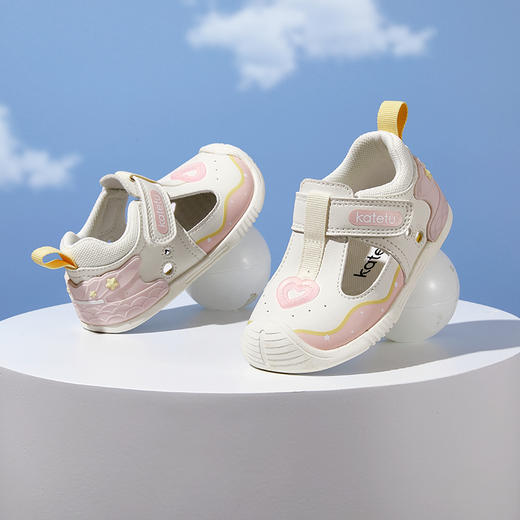 卡特兔儿童包头凉鞋男童2023新款防滑透气宝宝学步机能鞋沙滩鞋 商品图2