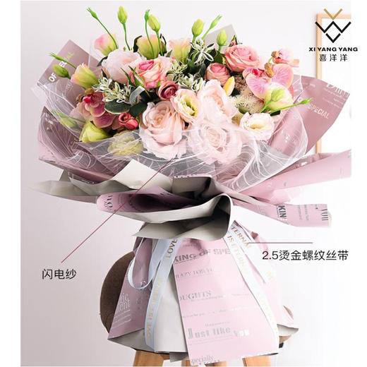 阿玛妮烫银英文双色包装纸 商品图4