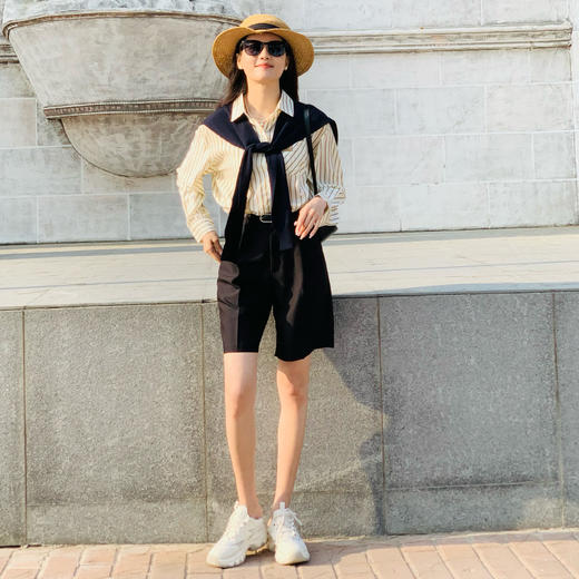 【百图lulu定制】【百慕大短裤】【送腰带】显高 休闲慵懒范儿  西装短裤 商品图6