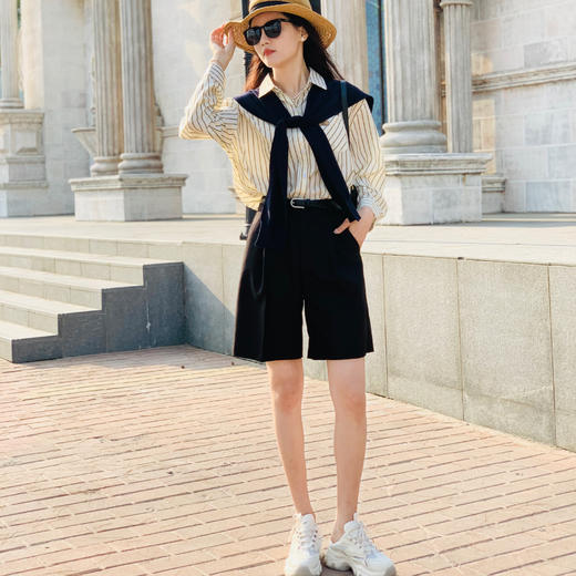 【百图lulu定制】【百慕大短裤】【送腰带】显高 休闲慵懒范儿  西装短裤 商品图9