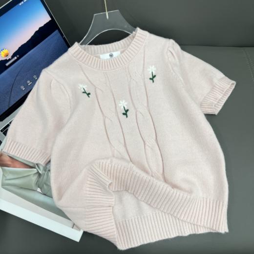 【华伦天奴Valentino·Orlandi】复古淡雅小花针织短袖-6910款！！复古慵懒风拉满，耐看不厌久穿不变，瞬间提升品味，简约感/气质休闲 商品图11