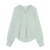 Jonathan Simkhai-Anneka Organic Cotton Gauze Relaxed Tie Front Blouse-Seafoam-乔纳森·希姆凯-女装-海泡蓝 商品缩略图0