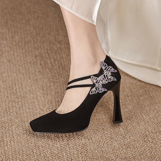 优雅百搭，重工打造防水台简约时尚单鞋JH305 商品图9