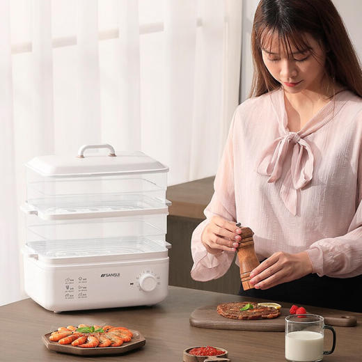 山水（SANSUI） 多功能双层电蒸锅  ZG10 白色 商品图2