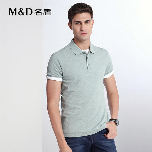 【菁英同款】名盾长绒棉男士短袖Polo衫纯棉夏季商务短袖t恤22591 商品图0