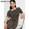 NEELLY纳俪商场同款夏季碎花连衣裙女方领显瘦收腰A字裙下开叉裙N23042Y01 商品缩略图2