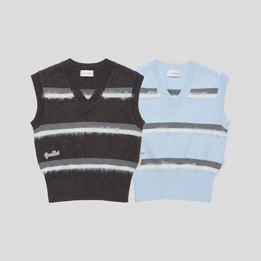 GOODBAI GOODEES 复古条纹针织背心 商品图1