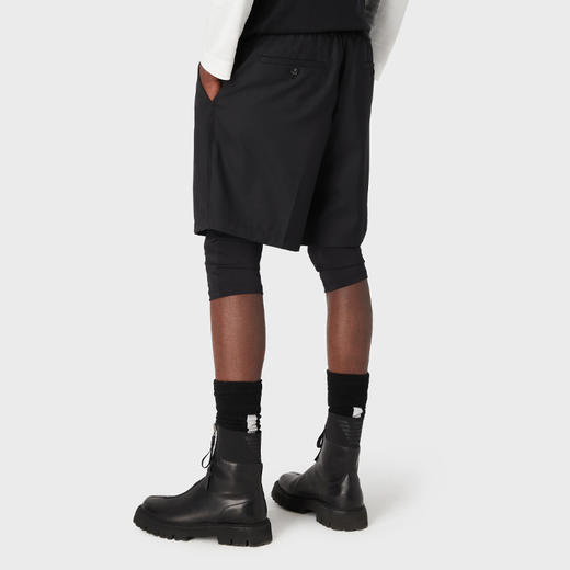 EMPORIO ARMANI 阿玛尼 男士防撕裂羊毛混纺奇诺板休闲短裤 黑色 3R1PC1 1NRBZ 0999 商品图2