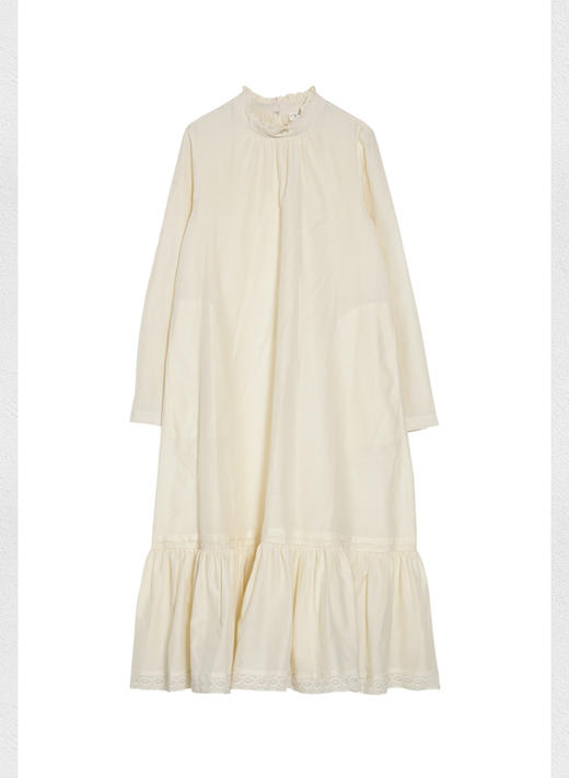 EIN杏色文艺范连衣裙TD22033 商品图3