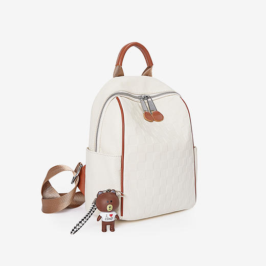 Safiya/索菲娅头层牛皮2023新款潮流旅行背包书包女款双肩包女包SF900116Y 商品图7