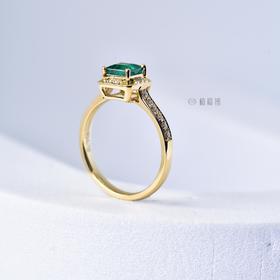 【简爱】镶钻祖母绿戒     CB12302087