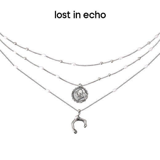 lost in echo原创设计师款外星遗迹系列出土银币多层层叠项链小众 商品图0