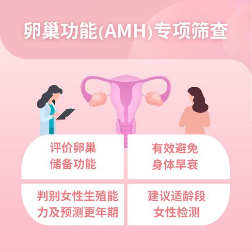 卵巢功能（AMH）专项体检  关爱女性  更年期筛查 商品图1
