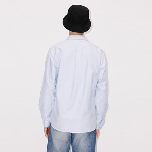【二】KENZO 高田贤三 男士棉质“BOKE FLOWER”徽章刺绣休闲长袖衬衫 浅蓝色 FD55 CH410 9LO 64 商品图2