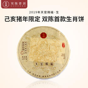 2019年生肖纪念茶天官赐福干仓普洱茶生茶饼茶1片357克