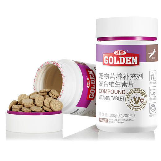谷登猫咪专用复合维生素片成幼猫护肤美毛补充营养维生素b200片 商品图2