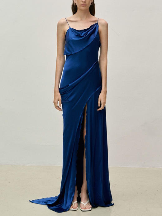 Viktoria Chan | SS23019 Shelby long gown [ 吊带连衣裙 宝蓝 ] 商品图3