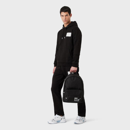 EMPORIO ARMANI EA7 阿玛尼 男士 Graphic 系列棉质休闲运动裤 黑色 3RPP63 PJEQZ 1200 商品图3