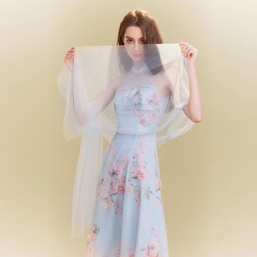 BeQueenStory【仙女下凡】古典温婉轻奢新中式印花连衣裙女2023春季新款 商品图2