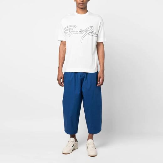 EMPORIO ARMANI 阿玛尼 男士刺绣徽标圆领短袖T恤 白色 3R1TV2 1JUVZ 0101 商品图3