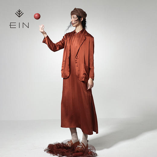 EIN重磅真丝直身禅修长卦连衣裙ED29023 商品图1