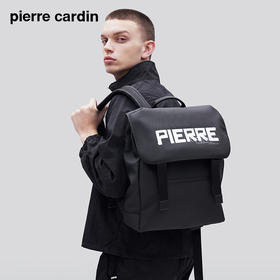 皮尔卡丹leisure系列 男士时尚字母双肩包电脑包