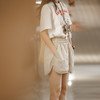 马登女装 美式休闲运动短裤百搭显瘦松紧裤简约纯色基础款短裤夏 商品缩略图4