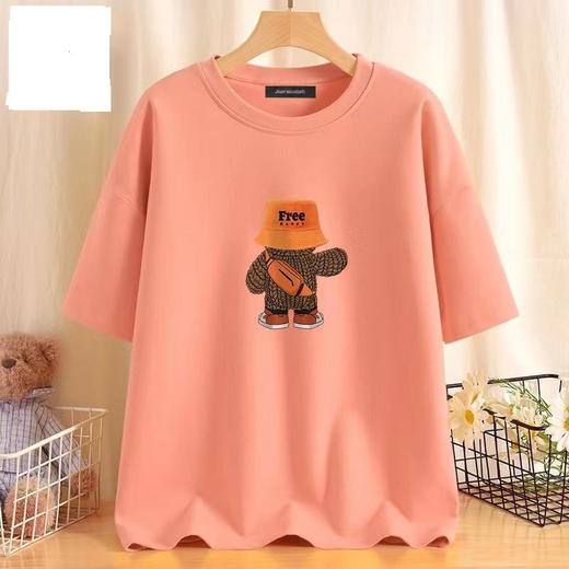 2023春夏季新款100%纯棉短袖ins风潮流情侣印花t恤美式街头百搭 商品图2