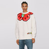 KENZO 高田贤三 男士棉质花朵徽标印花长袖卫衣 白色 FD55 SW476 4MB 02 商品缩略图1