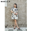 NEELLY纳俪商场同款气质印花连衣裙女不对称领口灯笼袖A字裙中长N23044Y03303 商品缩略图3