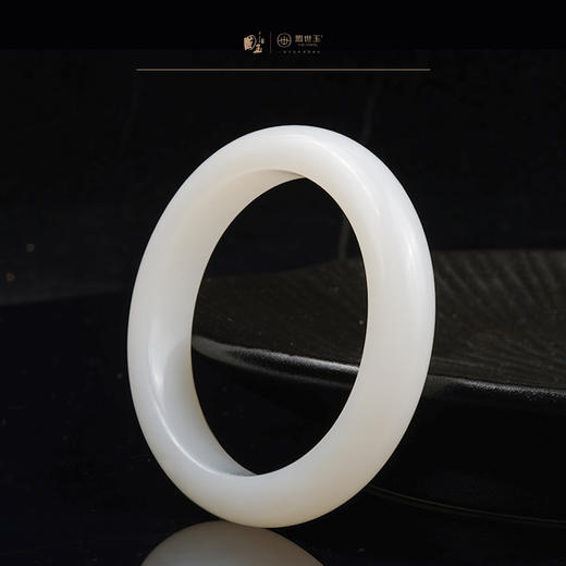 新疆国玉盟世玉和田玉羊脂玉手镯圈口59【带证书·顺丰物流】 商品图3