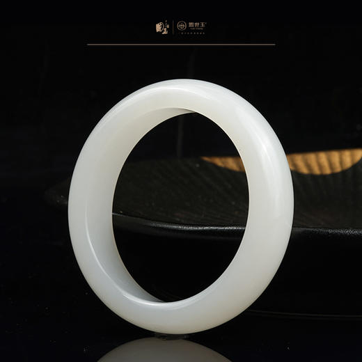 新疆国玉盟世玉和田玉羊脂玉手镯圈口54【带证书·顺丰物流】 商品图4
