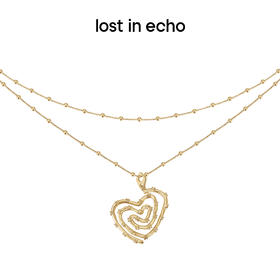 lost in echo设计师品牌小众外星遗迹麦田爱心项链男女同款锁骨链