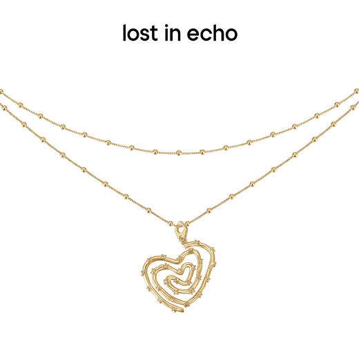 lost in echo设计师品牌小众外星遗迹麦田爱心项链男女同款锁骨链 商品图0