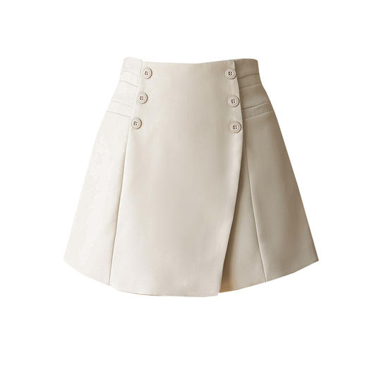 【新款时尚高腰显瘦！夏季裙裤】排扣西装a字短裤女外穿2023休闲阔腿裤 商品图4