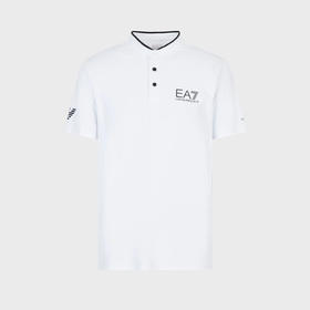 EMPORIO ARMANI EA7 阿玛尼 男士字母徽标印花短袖polo衫 白色 8NPT21 PJEMZ 1100