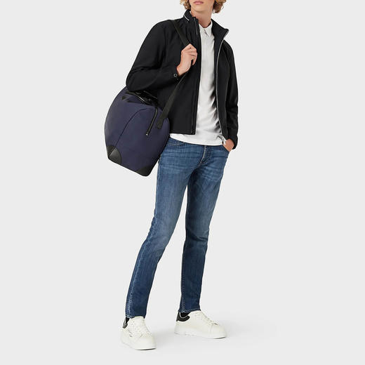 【二】EMPORIO ARMANI 阿玛尼 男士尼龙全拉链夹克外套 深蓝色 8N1BD2 1NZAZ 0920 商品图3