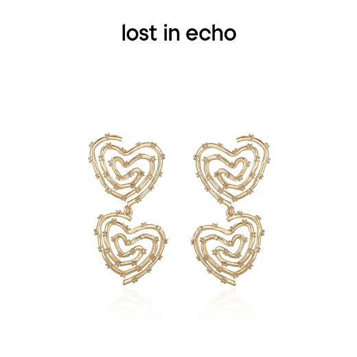 泫雅同款lost in echo原创设计师款外星遗迹系列麦田爱心耳环耳坠 商品图4