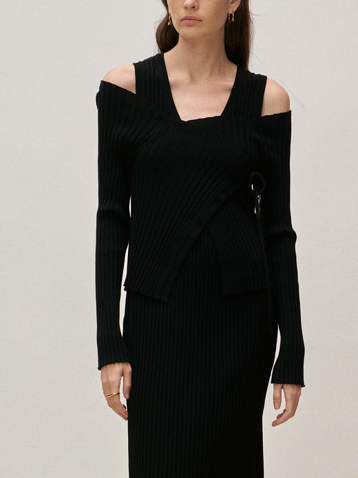 Viktoria Chan | SS23001 Shelby knitted wrap top [ 针织裹身上衣 浅粉 / 黑 / 白 ] 商品图8