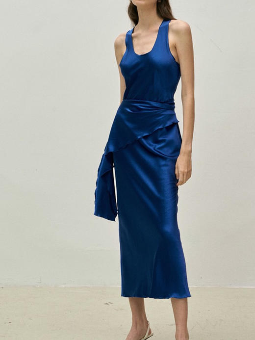 Viktoria Chan | SS23016 Shelby silk dress [ 背心连衣裙 宝蓝 / 黑 ] 商品图6