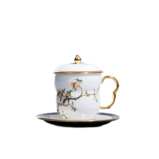 华祥苑杯子茶具 石榴家园夫人瓷-240Ml商务对杯三件套 商品图1