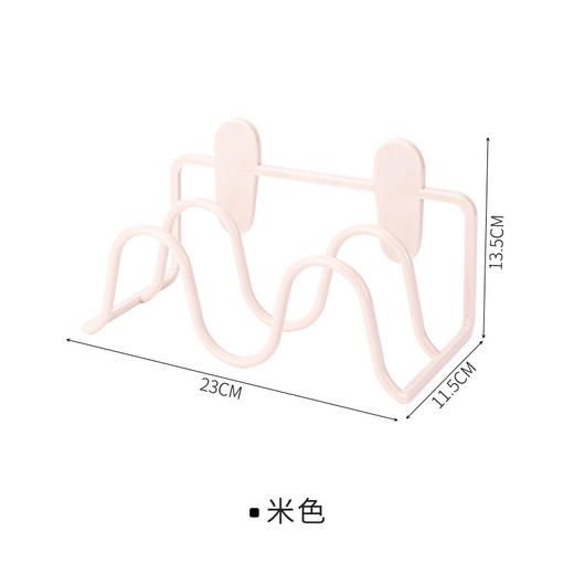 【节省空间 拒绝杂乱】日系简约双层创意粘贴鞋托架置物架 壁挂免打孔厕所墙上沥水收纳神器卫生间置物架 030鞋架浴室拖鞋架子壁挂式鞋子收纳架 商品图6