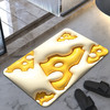 3D立体地垫泡泡膨胀效果天然橡胶软硅藻泥科技布浴室地垫速干防滑 商品缩略图8