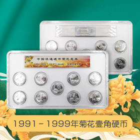【现货】1991-1999年菊花一角硬币套装