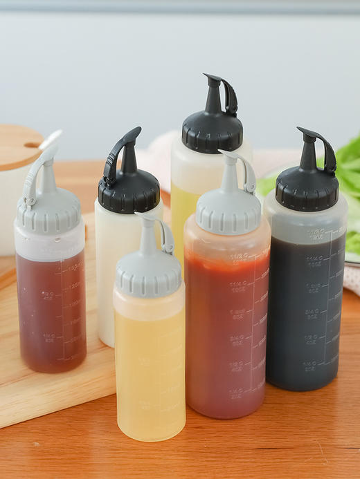 两个更实惠【告别凌乱，专注收纳厨房】342挤压油壶调料瓶酱油瓶调味瓶调味罐沙拉酱瓶塑料挤压式油瓶 商品图0
