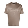 EMPORIO ARMANI 阿玛尼 男士刺绣徽标圆领短袖T恤 卡其色 3R1TV2 1JUVZ 0440 商品缩略图0