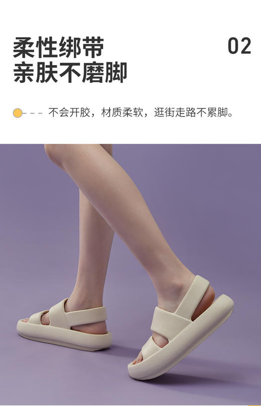 优调XT917凉鞋时尚潮流外穿厚底女夏季柔软平底情侣百搭男士 商品图7